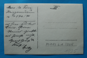 Postcard PC 1910-1930 Mars la Tour WWI France